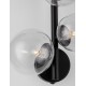 Matt Black Metal & Clear Glass LED G9 3x5 Watt 230 Volt IP20 Bulb Excluded L: 23 W: 19 H: 32 cm 