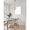Brass Gold Metal & Amber Glass LED E14 1x5 Watt 230 Volt IP20 Bulb Excluded D: 18 H: 120 cm Adjustable height