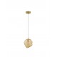 Brass Gold Metal & Amber Glass LED E14 1x5 Watt 230 Volt IP20 Bulb Excluded D: 18 H: 120 cm Adjustable height 