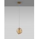 Brass Gold Metal & Amber Glass LED E14 1x5 Watt 230 Volt IP20 Bulb Excluded D: 18 H: 120 cm Adjustable height 
