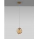 Brass Gold Metal & Amber Glass LED E14 1x5 Watt 230 Volt IP20 Bulb Excluded D: 18 H: 120 cm Adjustable height 