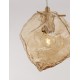 Brass Gold Metal & Amber Glass LED E14 1x5 Watt 230 Volt IP20 Bulb Excluded D: 18 H: 120 cm Adjustable height 