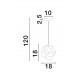 Brass Gold Metal & Amber Glass LED E14 1x5 Watt 230 Volt IP20 Bulb Excluded D: 18 H: 120 cm Adjustable height 