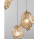 Brass Gold Metal & Amber Glass LED E14 3x5 Watt 230 Volt IP20 Bulb Excluded D: 40 H: 120 cm Adjustable height 