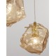 Brass Gold Metal & Amber Glass LED E14 5x5 Watt 230 Volt IP20 Bulb Excluded D: 48 H: 120 cm Adjustable height 