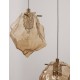 Brass Gold Metal & Amber Glass LED E14 5x5 Watt 230 Volt IP20 Bulb Excluded D: 48 H: 120 cm Adjustable height 
