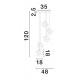 Brass Gold Metal & Amber Glass LED E14 5x5 Watt 230 Volt IP20 Bulb Excluded D: 48 H: 120 cm Adjustable height 