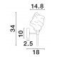 Brass Gold Metal & Amber Glass LED E14 Watt 1x5 Watt 230 Volt IP20 Bulb Excluded D: 14.8 W: 18 H: 34 cm Adjustable height 