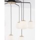 Gold & Matt Black Metal Glossy Opal Glass LED G9 8x5 Watt 230 Volt IP20 Bulb Excluded D: 75 H: 70 cm Adjustable height 