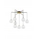 Gold & Matt Black Metal Glossy Opal Glass LED G9 8x5 Watt 230 Volt IP20 Bulb Excluded D: 75 H: 70 cm Adjustable height 