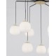 Gold & Matt Black Metal Glossy Opal Glass LED G9 8x5 Watt 230 Volt IP20 Bulb Excluded D: 75 H: 70 cm Adjustable height 