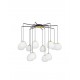 Gold & Matt Black Metal Glossy Opal Glass LED G9 12x5 Watt 230 Volt IP20 Bulb Excluded D: 75 H: 70 cm Adjustable height 