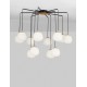 Gold & Matt Black Metal Glossy Opal Glass LED G9 12x5 Watt 230 Volt IP20 Bulb Excluded D: 75 H: 70 cm Adjustable height 