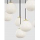 Gold & Matt Black Metal Glossy Opal Glass LED G9 12x5 Watt 230 Volt IP20 Bulb Excluded D: 75 H: 70 cm Adjustable height 
