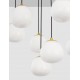 Gold & Matt Black Metal Glossy Opal Glass LED G9 12x5 Watt 230 Volt IP20 Bulb Excluded D: 75 H: 70 cm Adjustable height 