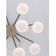 Gold & Matt Black Metal Glossy Opal Glass LED G9 12x5 Watt 230 Volt IP20 Bulb Excluded D: 75 H: 70 cm Adjustable height 