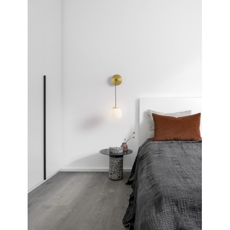 Gold & Matt Black Metal Glossy Opal Glass LED G9 1x5 Watt 230 Volt IP20 Bulb Excluded D: 13 W: 20 H: 40 cm Adjustable height 