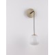 Gold & Matt Black Metal Glossy Opal Glass LED G9 1x5 Watt 230 Volt IP20 Bulb Excluded D: 13 W: 20 H: 40 cm Adjustable height 