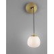 Gold & Matt Black Metal Glossy Opal Glass LED G9 1x5 Watt 230 Volt IP20 Bulb Excluded D: 13 W: 20 H: 40 cm Adjustable height 