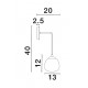 Gold & Matt Black Metal Glossy Opal Glass LED G9 1x5 Watt 230 Volt IP20 Bulb Excluded D: 13 W: 20 H: 40 cm Adjustable height 