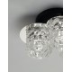 Chrome & Matt Black Metal Structured Glass LED E14 3x5 Watt 230 Volt IP20 Bulb Excluded D: 36 H: 20 cm 
