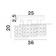 Chrome & Matt Black Metal Structured Glass LED E14 3x5 Watt 230 Volt IP20 Bulb Excluded D: 36 H: 20 cm 