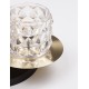 Gold Leaf & Matt Black Metal Structured Glass LED E14 3x5 Watt 230 Volt IP20 Bulb Excluded D: 36 H: 20 cm 