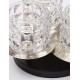 Gold Leaf & Matt Black Metal Structured Glass LED E14 3x5 Watt 230 Volt IP20 Bulb Excluded D: 36 H: 20 cm 