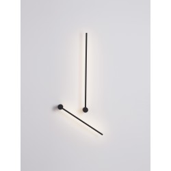 Sandy Black Aluminium & Acrylic LED 23 Watt 230 Volt 2725Lm 3000K IP20 L: 6 W: 10 H: 90 cm 