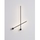 Sandy Black Aluminium & Acrylic LED 23 Watt 230 Volt 2725Lm 3000K IP20 L: 6 W: 10 H: 90 cm 