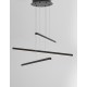 Sandy Black Aluminium & Acrylic LED 41 Watt 230 Volt 4183Lm 3000K IP20 L: 55 W: 55 H: 180 cm Adjustable Height 