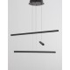 Sandy Black Aluminium & Acrylic LED 41 Watt 230 Volt 4183Lm 3000K IP20 L: 55 W: 55 H: 180 cm Adjustable Height 