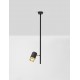 Black & Gold Aluminium LED GU10 1x10 Watt IP20 220-240 Volt Bulb Excluded D: 5.9 H: 62.2 cm 