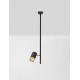 Black & Gold Aluminium LED GU10 1x10 Watt IP20 220-240 Volt Bulb Excluded D: 5.9 H: 62.2 cm 