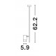 Black & Gold Aluminium LED GU10 1x10 Watt IP20 220-240 Volt Bulb Excluded D: 5.9 H: 62.2 cm 