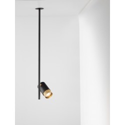 Black & Gold Aluminium LED GU10 1x10 Watt IP20 220-240 Volt Bulb Excluded D: 8 H: 64.3 cm 