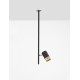 Black & Gold Aluminium LED GU10 1x10 Watt IP20 220-240 Volt Bulb Excluded D: 8 H: 64.3 cm 