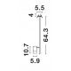 Black & Gold Aluminium LED GU10 1x10 Watt IP20 220-240 Volt Bulb Excluded D: 8 H: 64.3 cm 