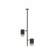Black & Gold Aluminium LED GU10 2x10 Watt IP20 220-240 Volt Bulb Excluded D: 8 H: 64.6 cm 