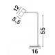 Sandy Black & Gold Aluminium LED GU10 1x10 Watt 220-240 Volt IP20 Bulb Excluded Cable Length: 165 cm D: 16 H: 55 cm 