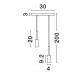 Sandy White Aluminium LED 14 Watt 220-240 Volt 1121Lm 3000K IP20 L: 30 H: 200 cm Adjustable Height 