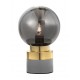 Smoky Glass Brass & Gray Metal Base LED E14 1x5 Watt 230 Volt IP20 Bulb Excluded D: 15 W: 10 H: 24 cm 