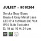 Smoky Glass Brass & Gray Metal Base LED E14 1x5 Watt 230 Volt IP20 Bulb Excluded D: 15 W: 10 H: 24 cm 