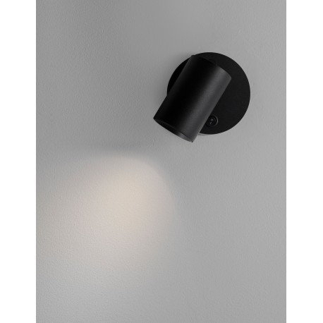 Sandy Black Aluminium Switch On/Off LED GU10 1x10 Watt IP20 220-240 Volt Bulb Excluded D: 5.7 H1: 9 H2: 10.5 cm 