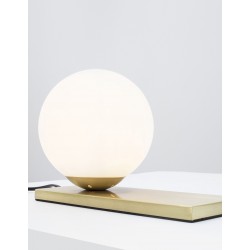 Opal Glass Brass Metal Base LED E14 1x5 Watt 230 Volt IP20 Bulb Excluded L: 26 W: 10 H: 16 cm 