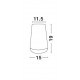 White Metal Natural Wood LED E27 1x12 Watt 230 Volt IP20 Bulb Excluded Cable Length: 180 cm D: 15 H: 19 cm 