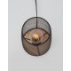 Black Metal Natural Wood LED E27 1x12 Watt 230 Volt IP20 Bulb Excluded Cable Length: 180 cm D: 15 H: 19 cm 