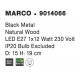 Black Metal Natural Wood LED E27 1x12 Watt 230 Volt IP20 Bulb Excluded Cable Length: 180 cm D: 15 H: 19 cm 