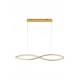 Triac Dimmable Gold Metal & Crystal LED 95 Watt 230 Volt 12224Lm 3500K IP20 Class I L: 120 W: 16 H: 150 cm Adjustable Height 