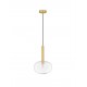 Sandy Gold Metal & Clear Glass LED G9 1x5 Watt 230 Volt IP20 Bulb Excluded D: 24 H: 191 cm Adjustable Height 